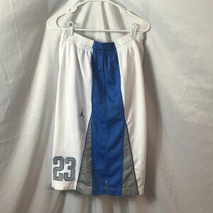 Jordan Vintage Old Style Classic Blue Emblem #23 Athletic Sport Cut Shorts